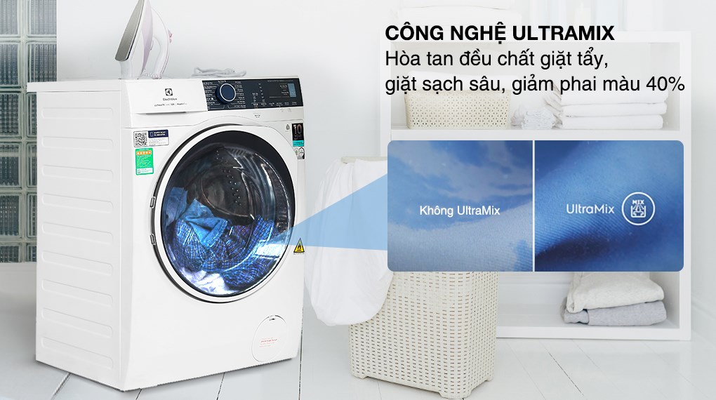 Máy giặt sấy Electrolux UltimateCare 500 Inverter giặt 9 kg sấy 6 kg EWW9024P5WB