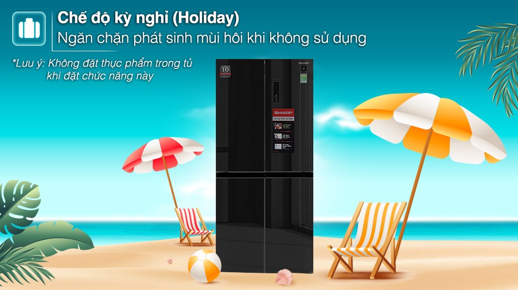 Tủ lạnh Sharp Inverter 401 lít Multi Door SJ-FXP480VG-BK