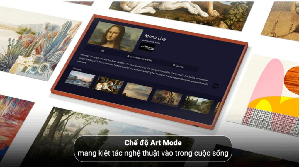 Smart Tivi Khung Tranh The Frame QLED Samsung 4K 55 inch QA55LS03B