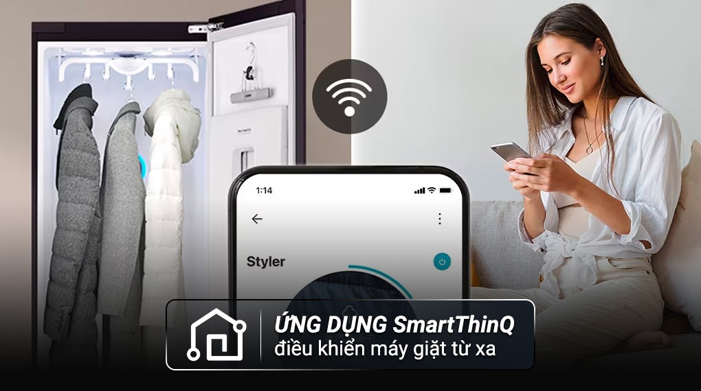 Tủ chăm sóc quần áo LG 5 móc S5BOC