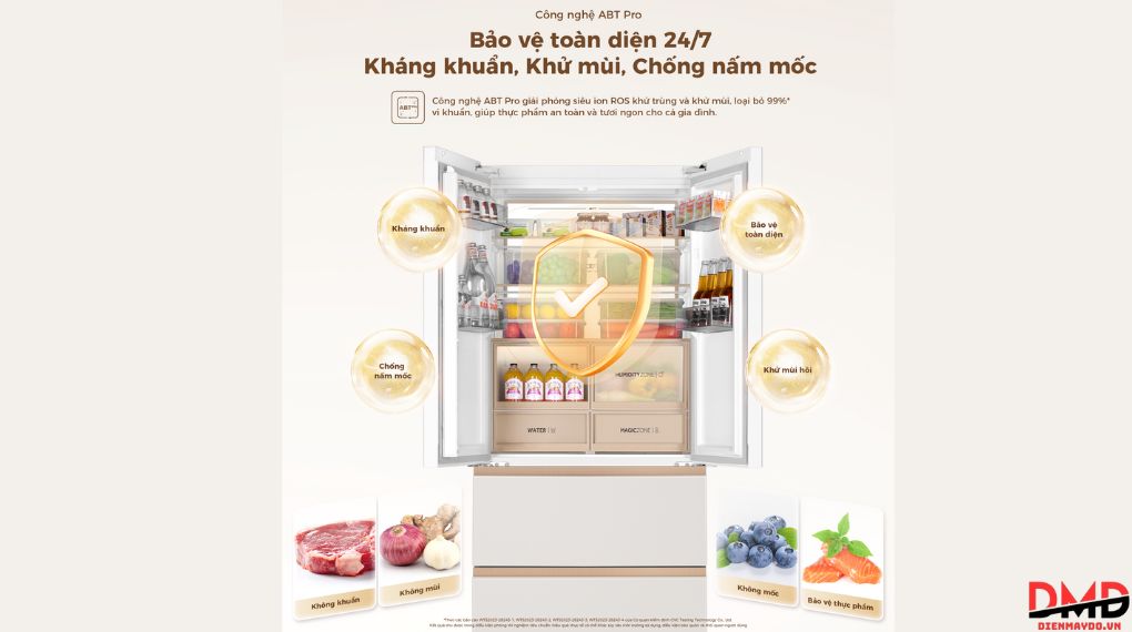 Tủ lạnh Aqua Inverter 515 lít Multi Door AQR-MA590XA(MC)U1
