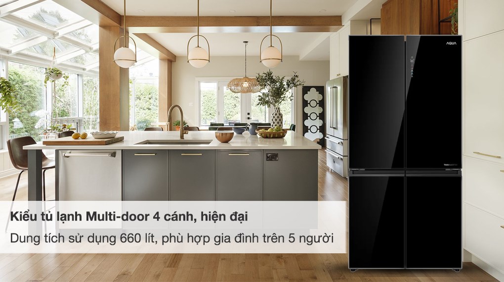 Tủ lạnh Aqua Inverter 660 lít AQR-M727XA(GB)U1