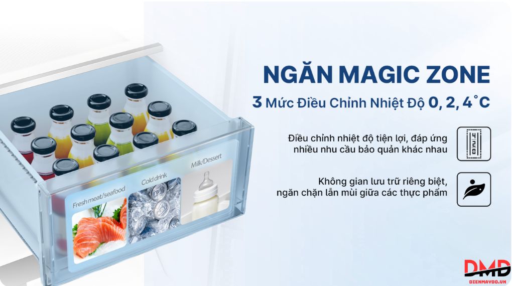 Tủ lạnh Aqua Inverter Multi Door 529 lít AQR-M600XA(GC)