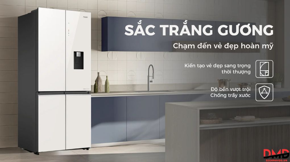 Tủ lạnh Aqua Inverter Multi Door 529 lít AQR-M600XA(WGC)