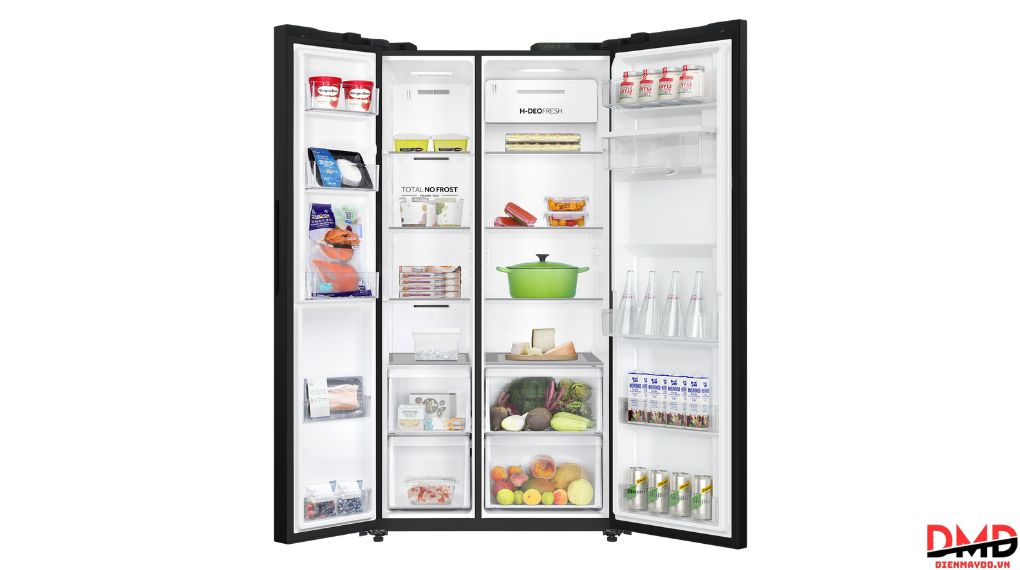 Tủ lạnh Aqua Inverter Side By Side 646 lít AQR-S682XA(WFS)
