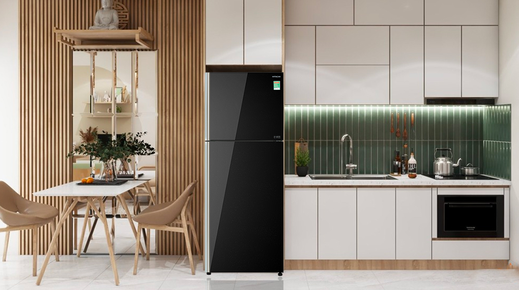 Tủ lạnh Hitachi Inverter 366 lít R-FVX480PGV9 GBK