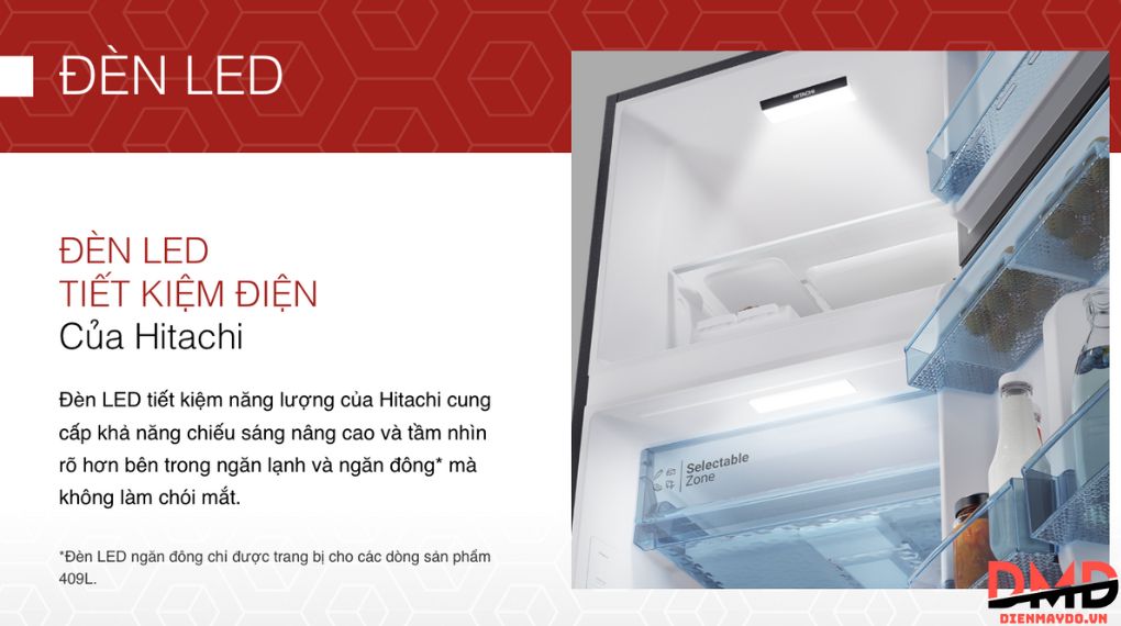 Tủ lạnh Hitachi Inverter 344 lít HRTN6379SGBKVN