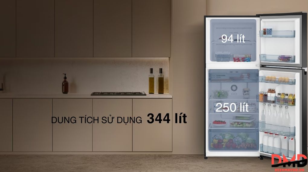 Tủ lạnh Hitachi Inverter 344 lít HRTN6379SUVN