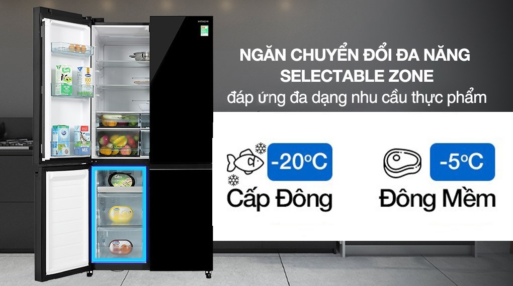 Tủ lạnh Hitachi Inverter 569 lít R-WB640PGV1 GCK