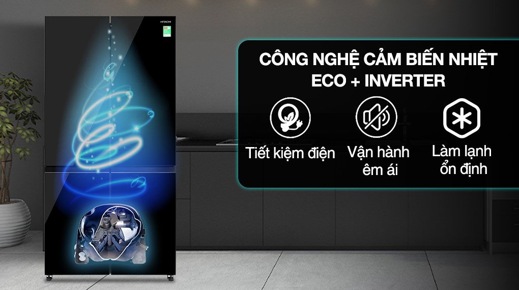 Tủ lạnh Hitachi Inverter 569 lít R-WB640PGV1 GCK
