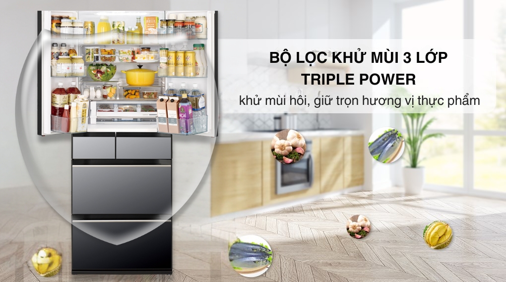 Tủ lạnh Hitachi Inverter 617 lít R-HW620RV XK