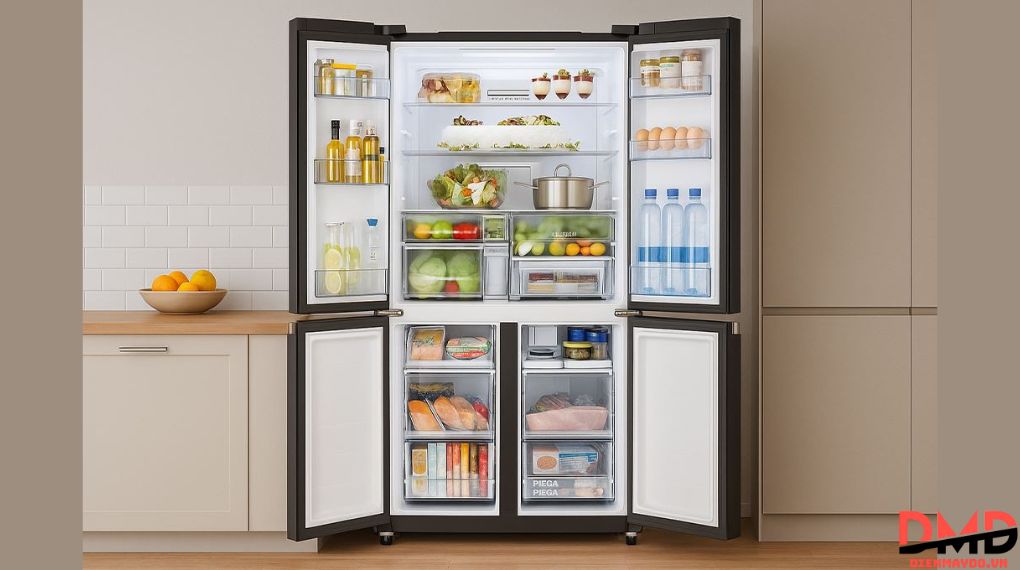 Tủ lạnh Hitachi Inverter 645 lít Multi Door R-WB700VGV4 GBK