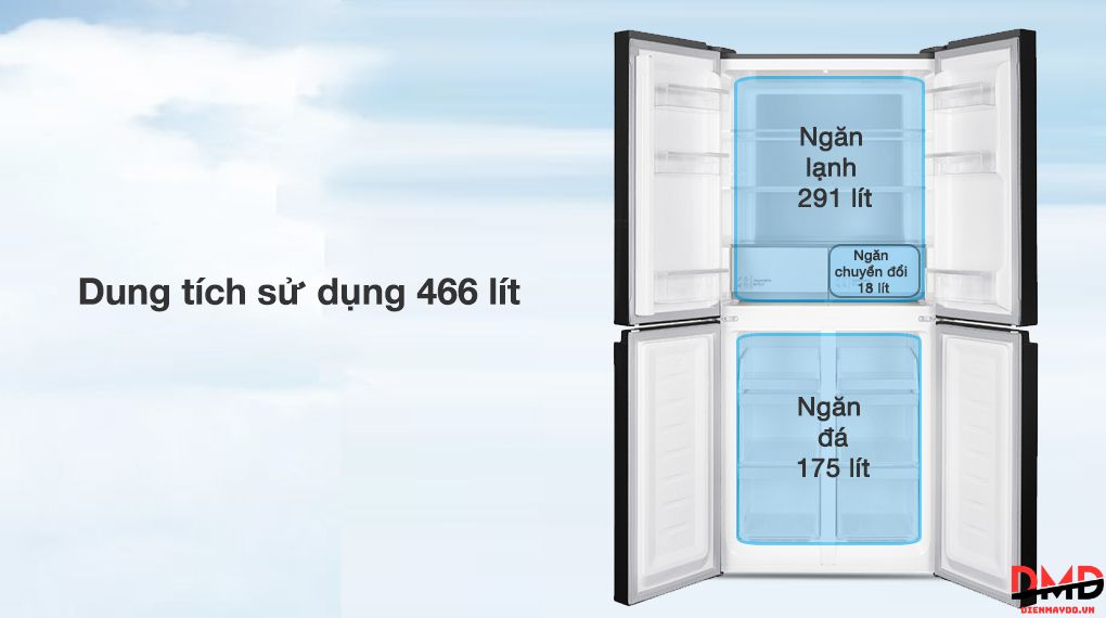 Tủ lạnh Hitachi Inverter Multi Door 466 lít HR4N7522DSDXVN
