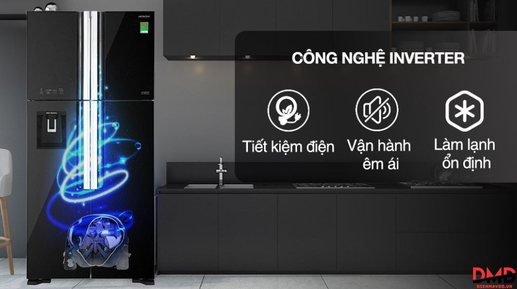 Tủ lạnh Hitachi Inverter Multi Door 540 lít R-FW690PGV7 GBK