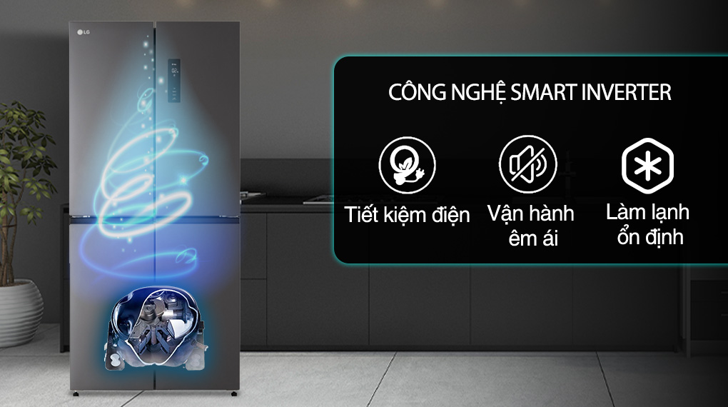 Tủ lạnh LG Inverter 470 lít GR-B50BL