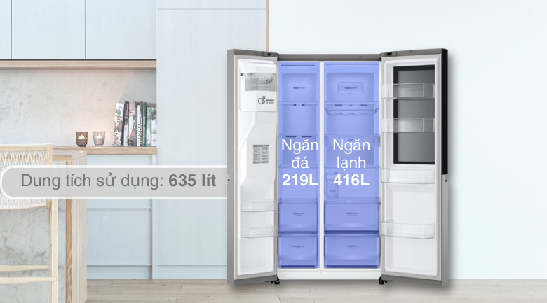 Tủ lạnh LG Inverter 635 lít GR-G257SV