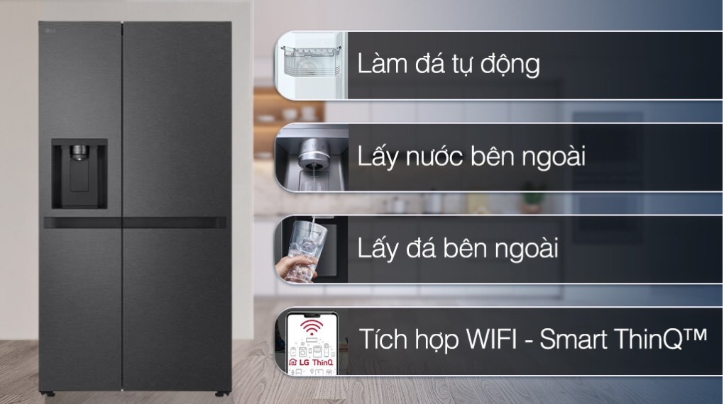 Tủ lạnh LG Inverter 641 lít LSI63BLMA