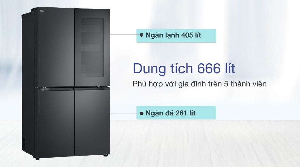 Tủ lạnh LG Inverter 666 lít Multi Door LFB66BLMI