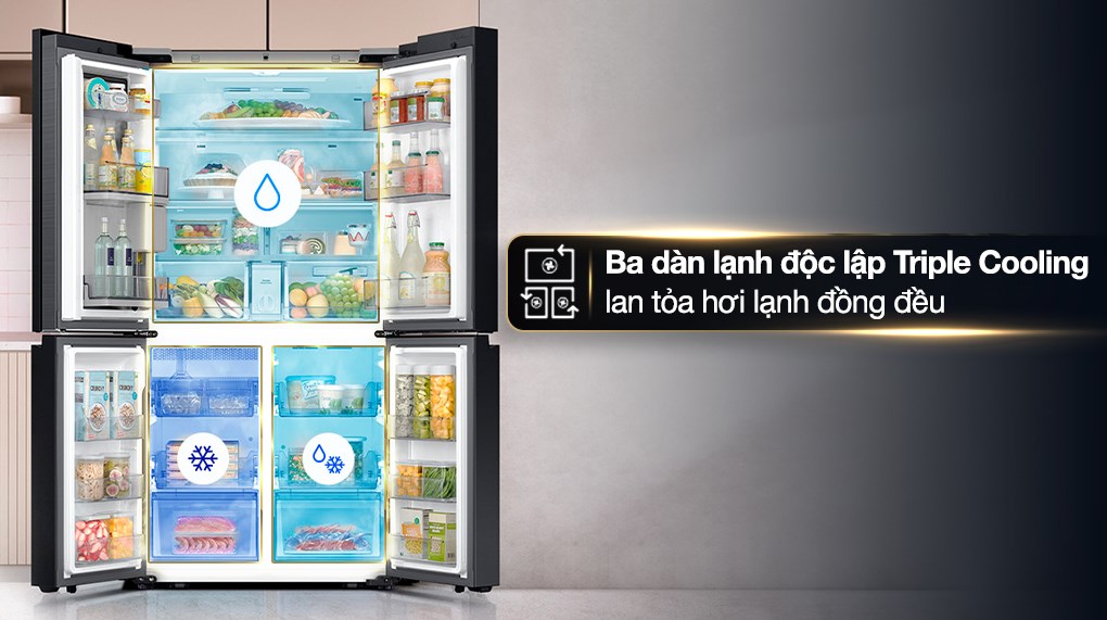 Tủ lạnh Samsung Inverter 636 lít Bespoke RF65DB990012SV