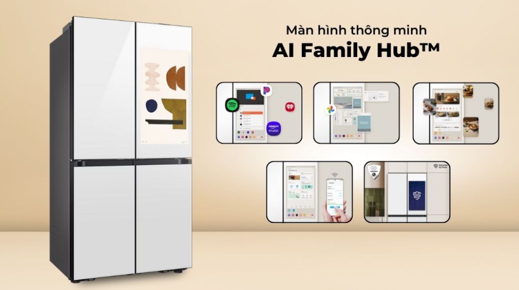 Tủ lạnh Samsung Inverter 636 lít Bespoke RF65DB990012SV