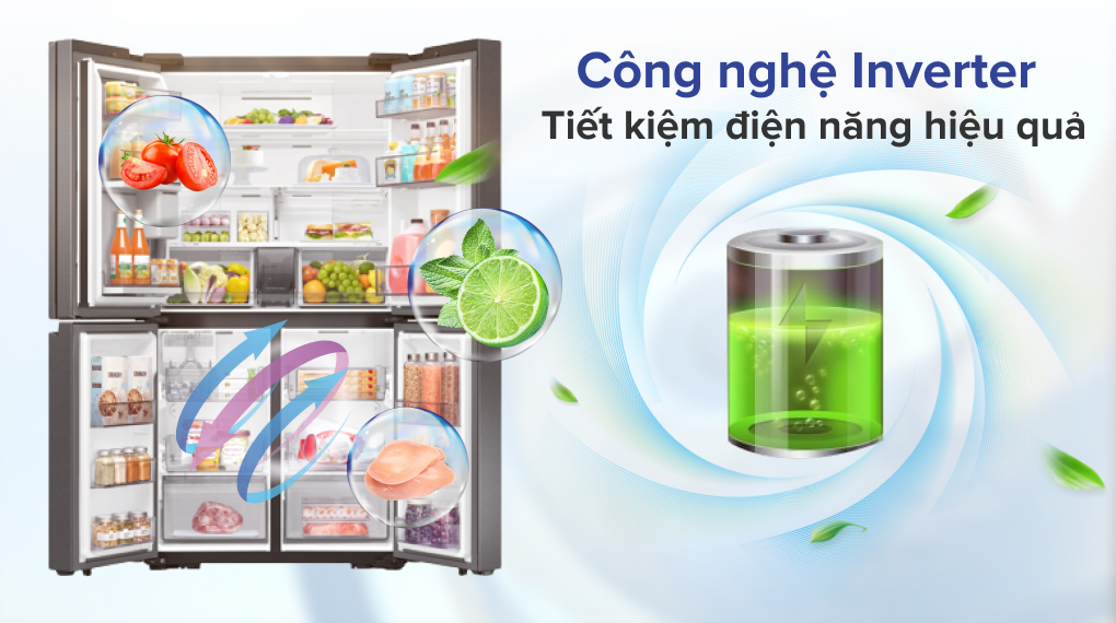 Tủ lạnh Samsung Inverter 648 lít Multi Door RF59C766FB1/SV