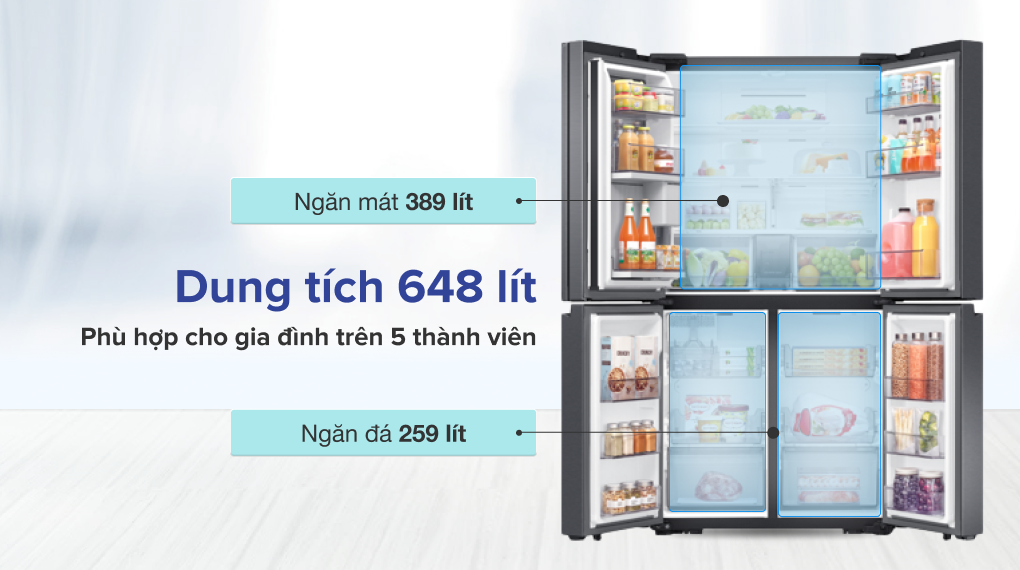 Tủ lạnh Samsung Inverter 648 lít RF59C766FB1/SV