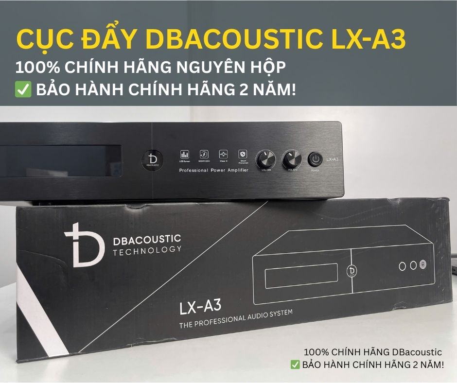 Cục đẩy công suất 2 kênh DBacoustic hiệu suất cao
