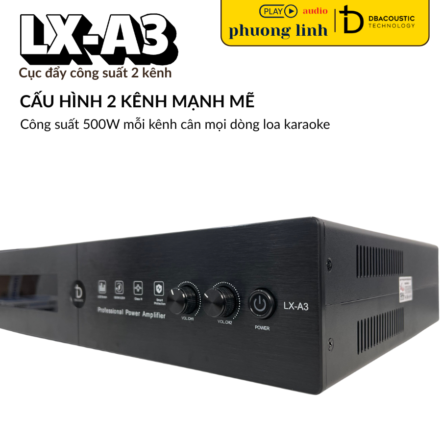 Cục đẩy công suất LX-A3 khuếch đại âm thanh mạnh mẽ
