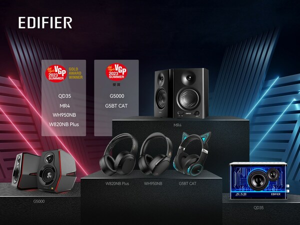 Edifier QD35, MR4, WH950NB, W820NB Plus, G5000, G5BT CAT đoạt giải VGP 2023