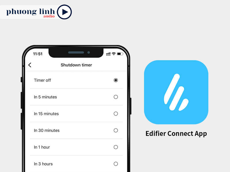 Tùy chỉnh thời gian hẹn giờ trên ứng dụng Edifier Connect