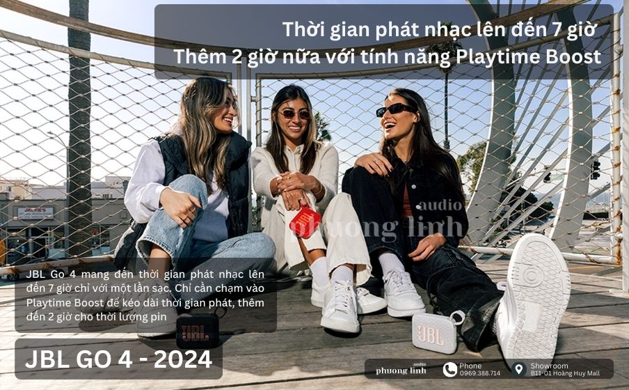Thời gian phát nhạc lên đến 7 giờ và thêm 2 giờ nữa với tính năng Playtime Boost
