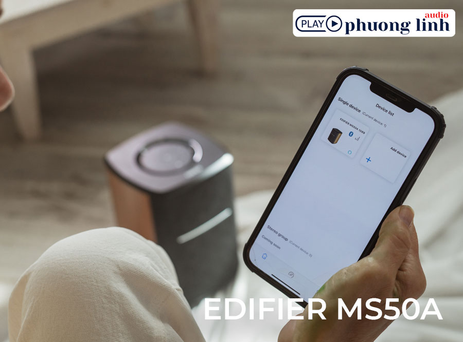 Loa Edifier MS50A kết nối nhanh chóng với iPhone qua Airplay2