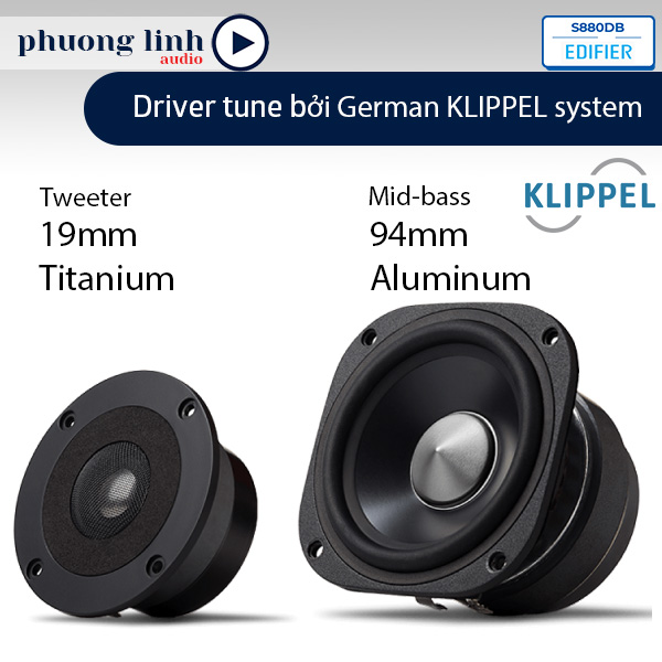 Driver loa Edifier S880DB hiệu chỉnh bởi hệ thống KLIPPEL chuyên nghiệp