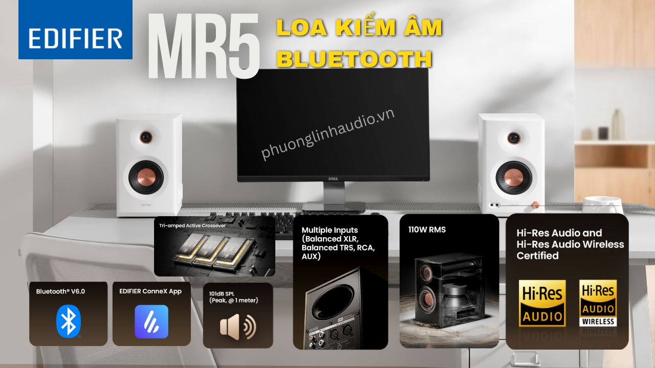 Edifier MR5 – Giải pháp âm thanh kiểm âm chuyên nghiệp, nhỏ gọn cho mọi không gian sáng tạo
