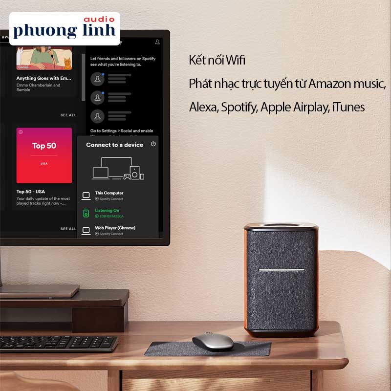 Loa thông minh Edifier MS50A kết nối hoàn toàn không dây