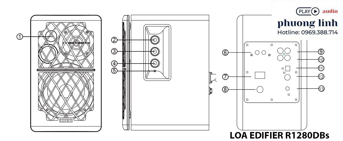giá loa edifier R1280DBs bluetooth ket nói may tinh