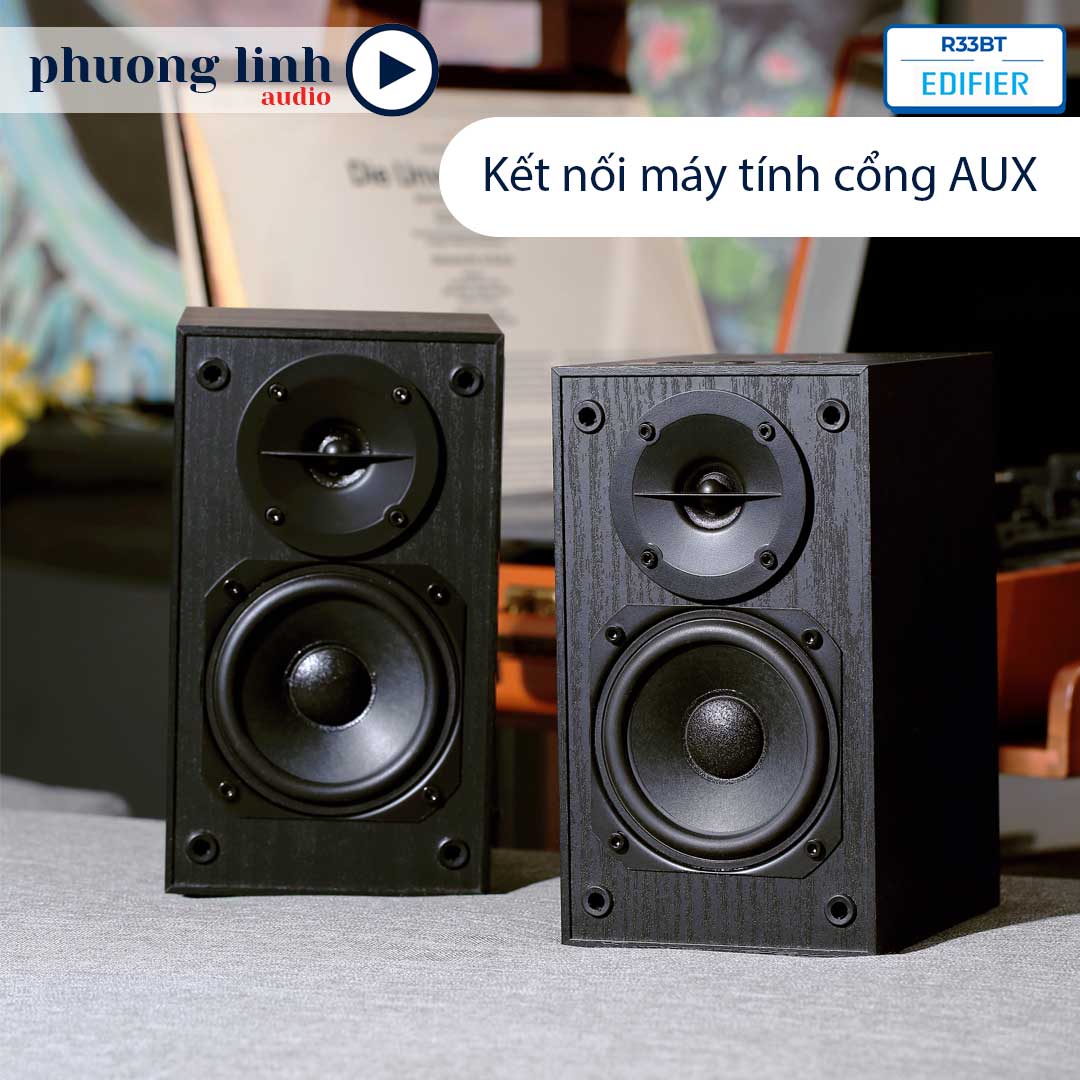 Loa edifier R33BT kết nối máy tính qua cổng AUX