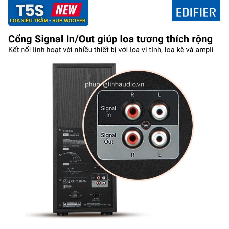 Loa Edifier T5s kết nối đa dạng với loa khác