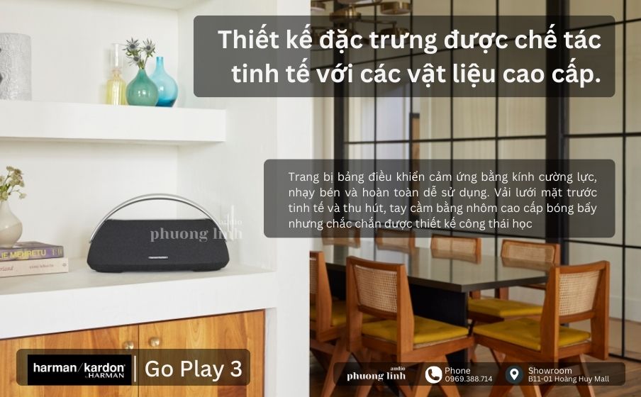 Thiết kế đặc trưng được chế tác tinh tế với các vật liệu cao cấp