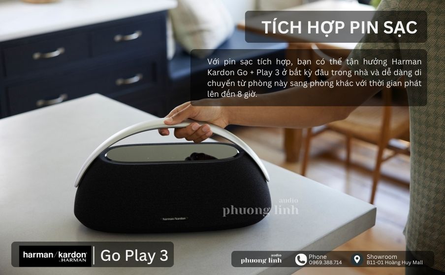 Harman Kardon Go + Play 3 pin sạc 8 tiếng