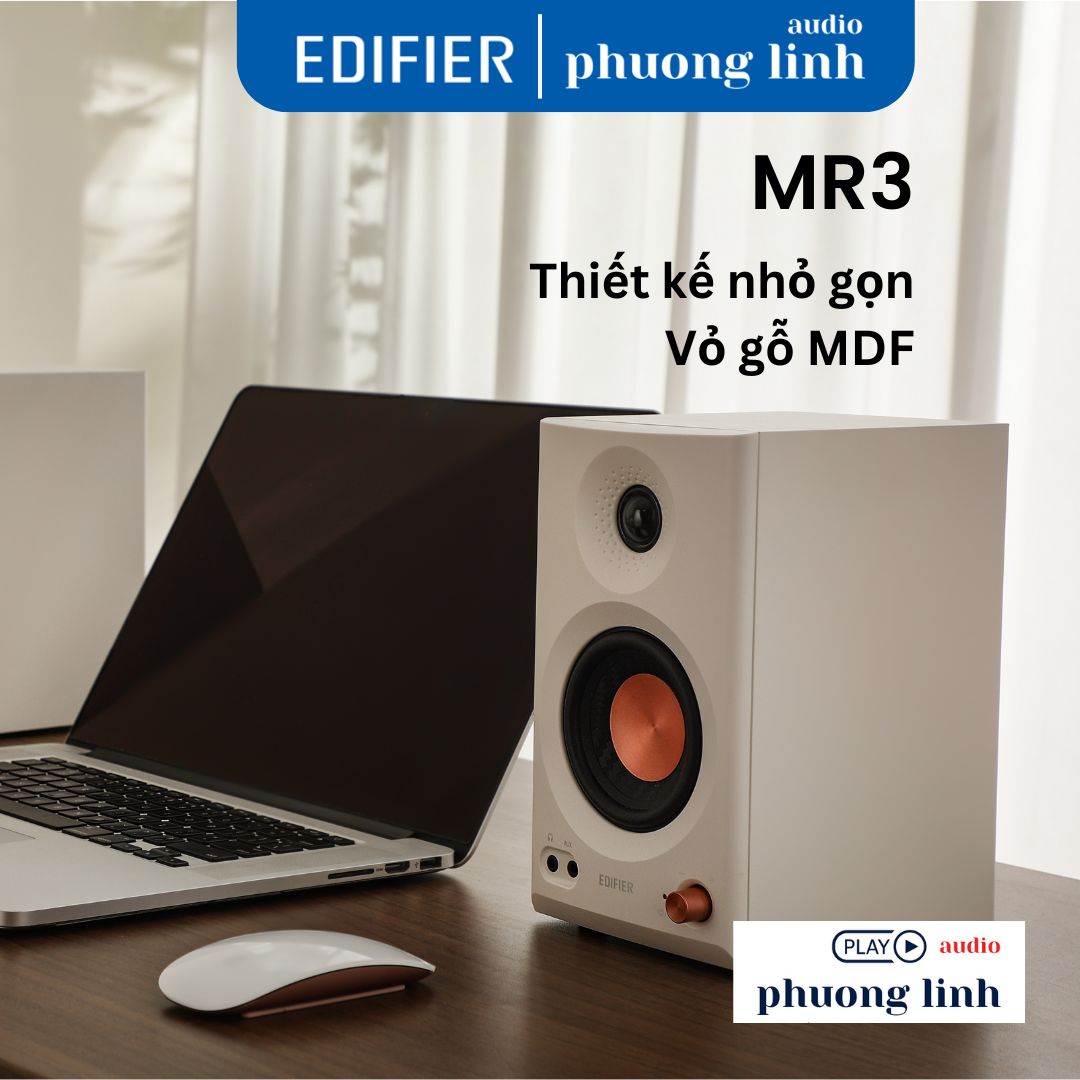 Edifier MR3 tái tạo âm thanh một cách trung thực, không bị méo mó