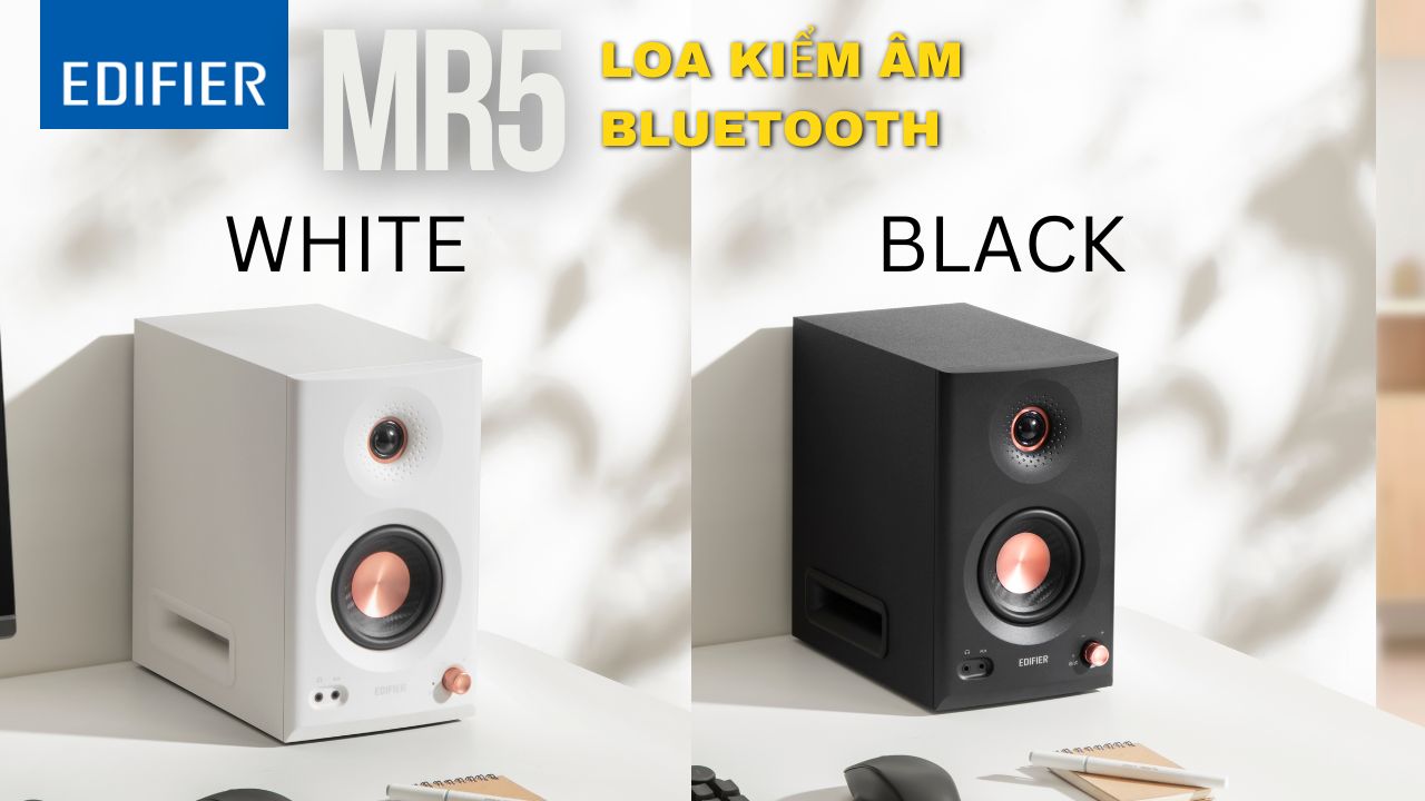 Phiên bản trắng thanh lịch của Edifier MR5, mang đến vẻ đẹp tối giản và hiện đại cho không gian của bạn.