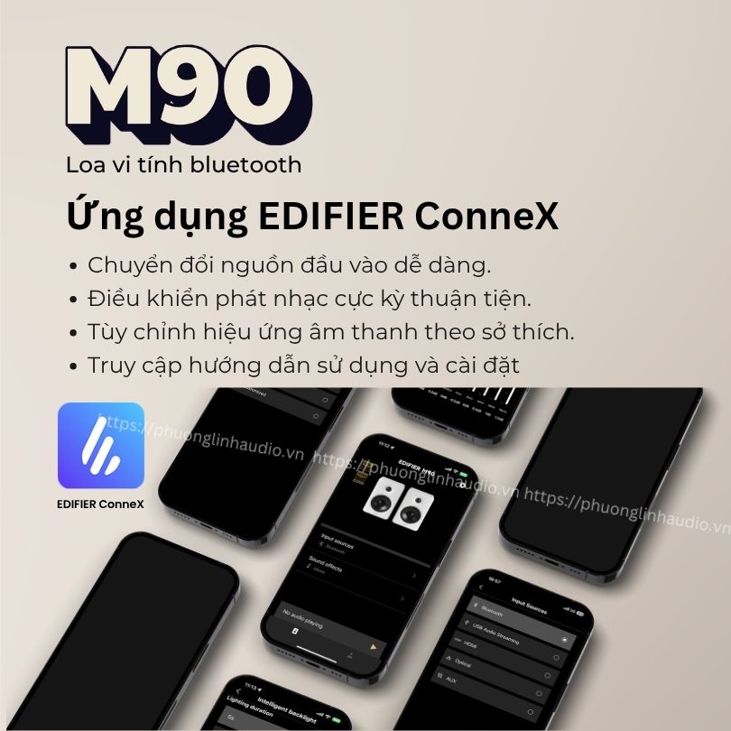 Loa M90 điều khiển thông minh qua App.