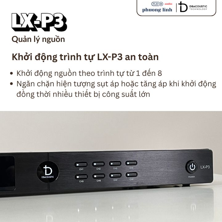 Quản Lý Nguồn LX-P3 Phân bổ nguồn tuần tự, giảm sụt áp hiệu quả