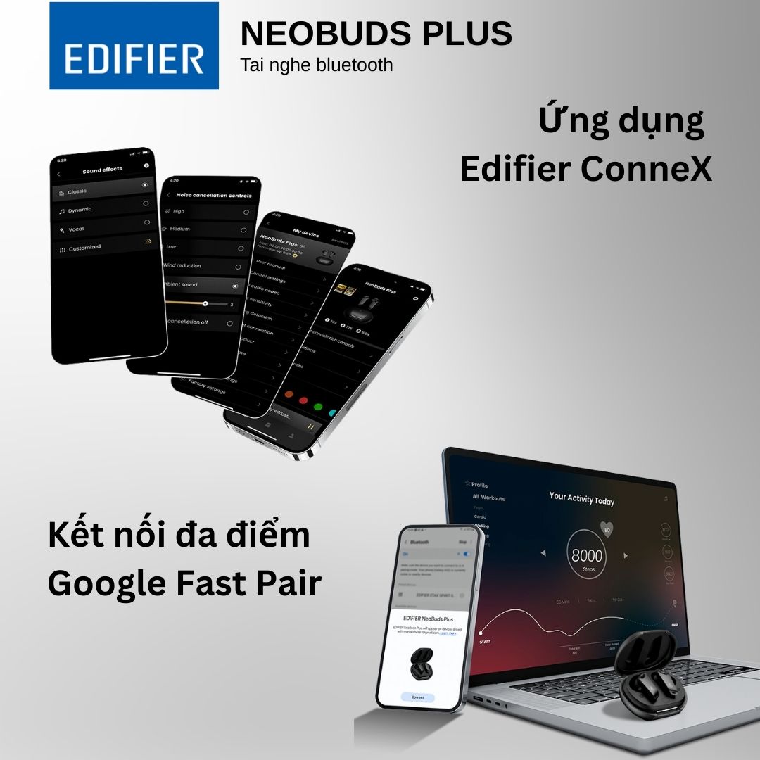 Giao diện điều chỉnh EQ trên ứng dụng EDIFIER ConnecX