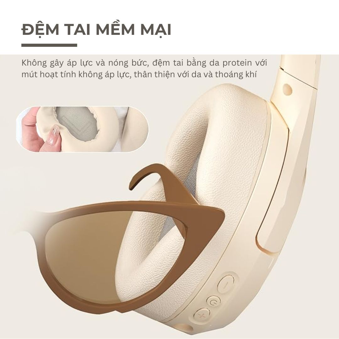 iKF King mềm mại với đệm tai thoáng khí ngay cả khi đeo kính