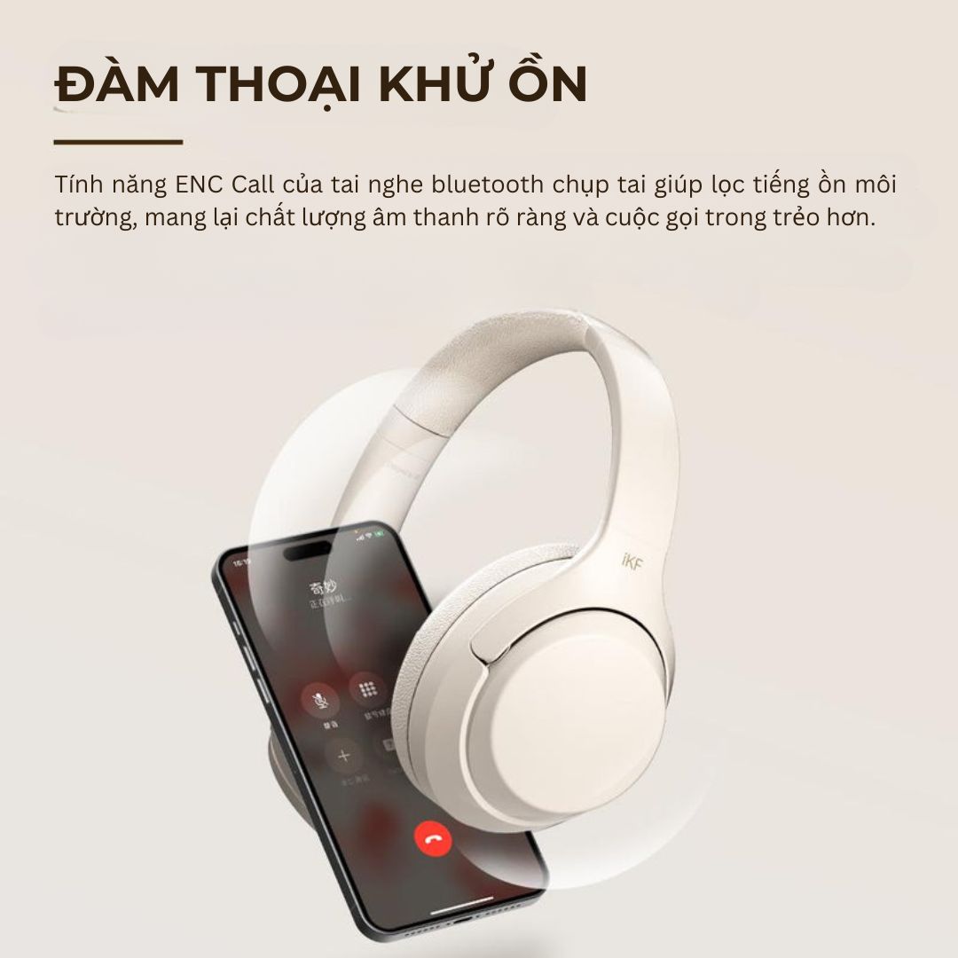 Chống ồn cuộc gọi trên iKF T1 Pro – Giọng nói rõ nét mọi lúc.
