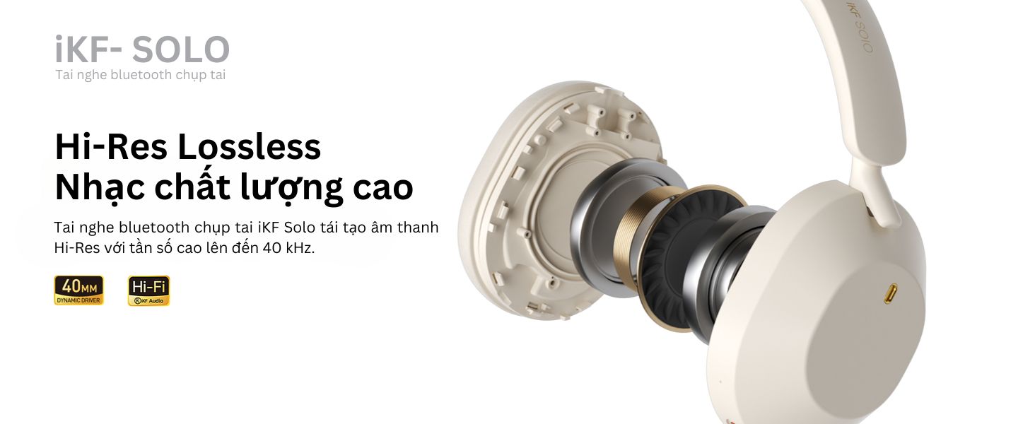 Tai nghe iKF Solo nghe nhạc chất lượng cao Hires Audio