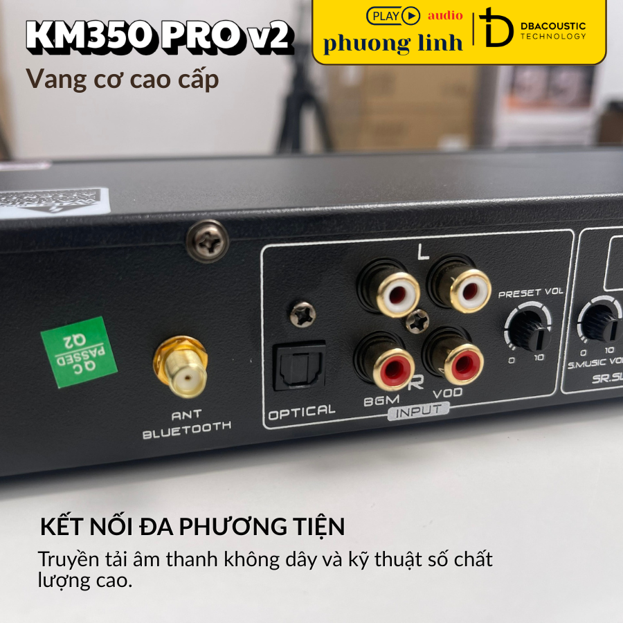 Vang cơ KM350 Pro V2 hỗ trợ Bluetooth và Optical.