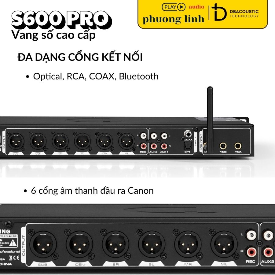 Kết nối Bluetooth APTX ổn định trên thiết bị S600 Pro.